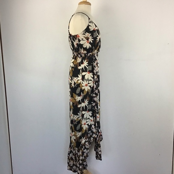 Ruffled Rue 21 tropical print spaghetti strap crisscross bodice maxi dre… - Picture 3 of 7